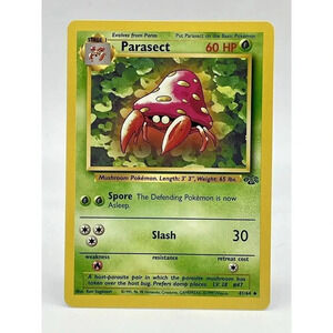 Parasect 41/64 Jungle Set Non Holo Vintage 1999 Pokémon Card WOTC LP‎
